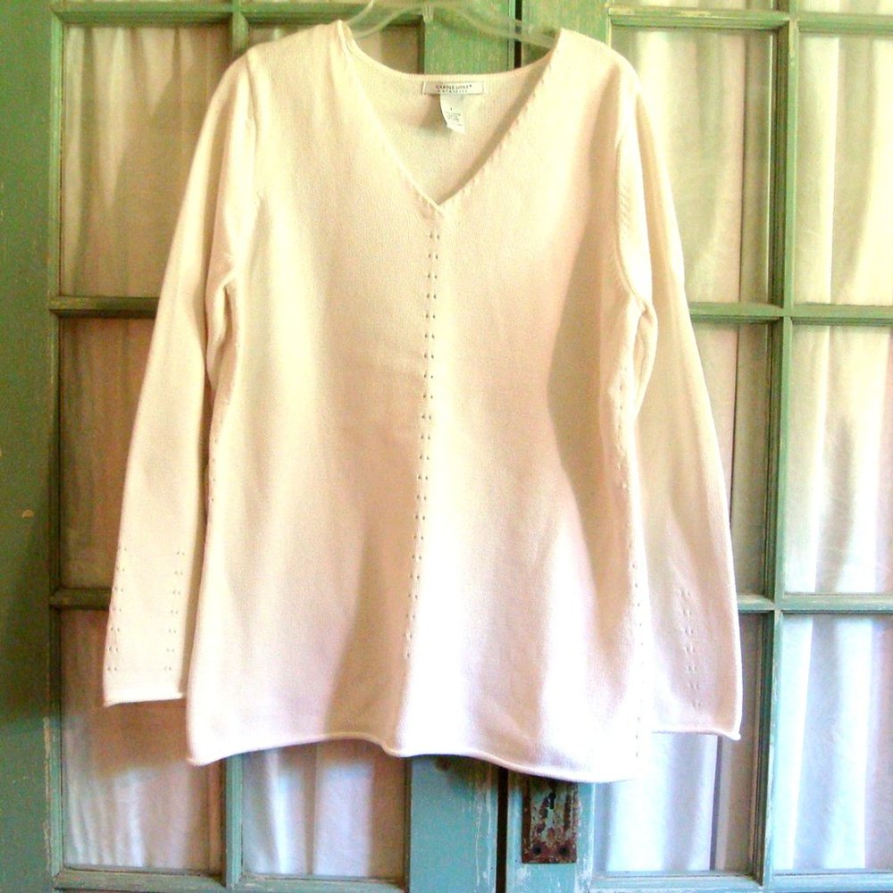 Carol Little Maternity White Cotton Sweater - Picture 4 of 4